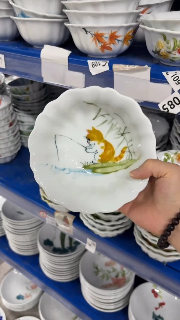 瓷片景德镇手绘釉中彩（食品级）花边碗