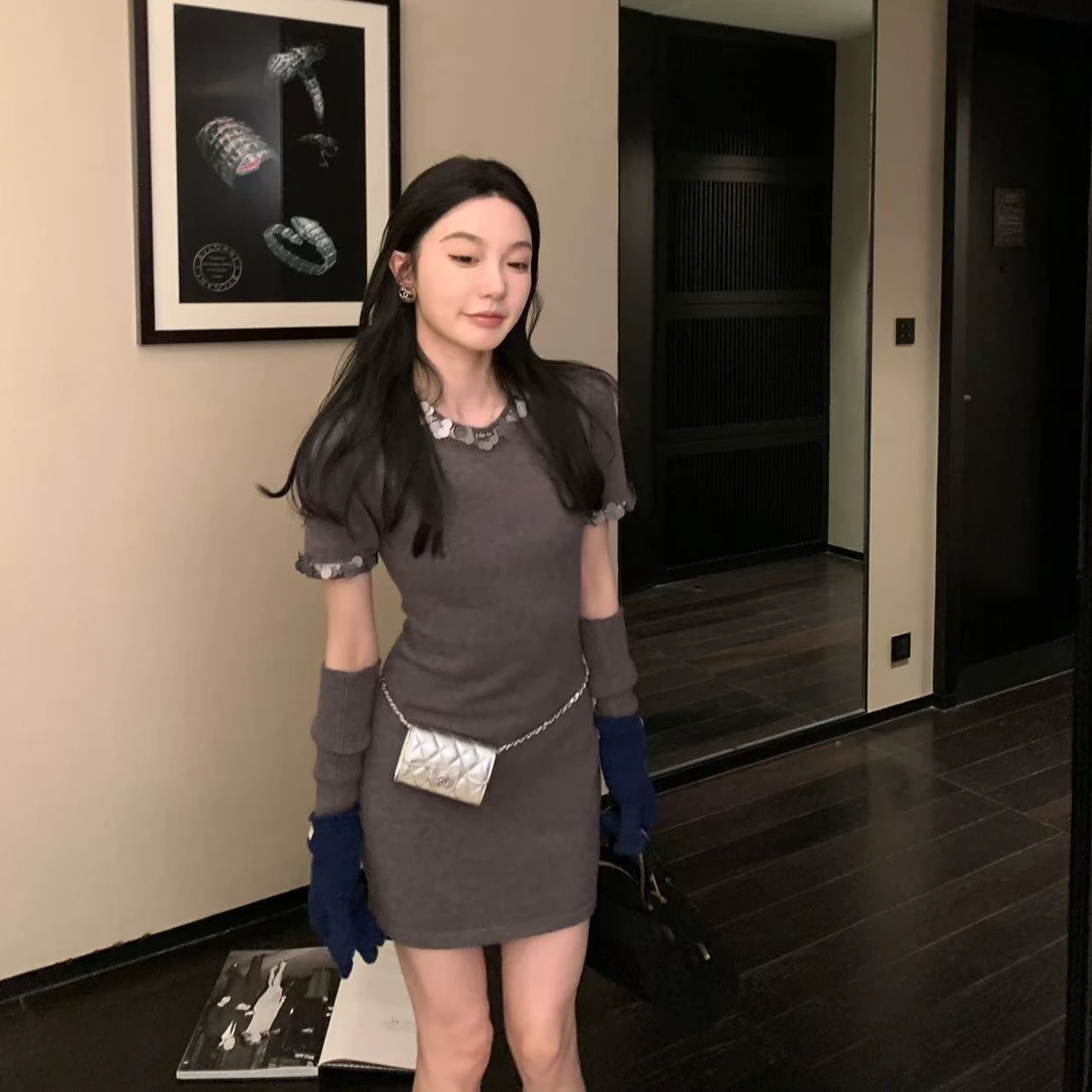 2025春季新款时尚连衣裙气质显瘦修身显瘦包臀裙休闲百搭性感衣裙