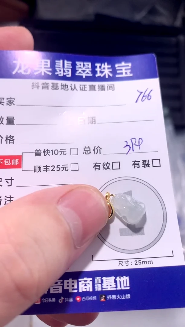 颈饰未镶嵌翡翠冰胶貔貅小提溜766