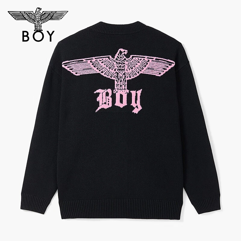 【绚烂烟火】BOYLONDON时尚秋冬穿搭潮流休闲开衫毛衣外套N64004