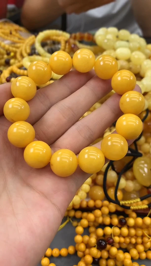 未镶嵌蜜蜡裸石手串