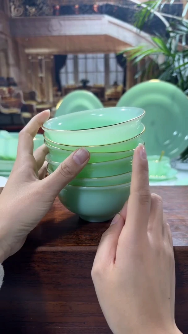 【闪购商品】.4.5英寸玉瓷碗6个口径11