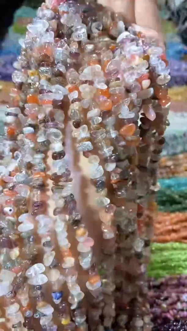 水晶珠宝半成品未镶嵌彩发晶