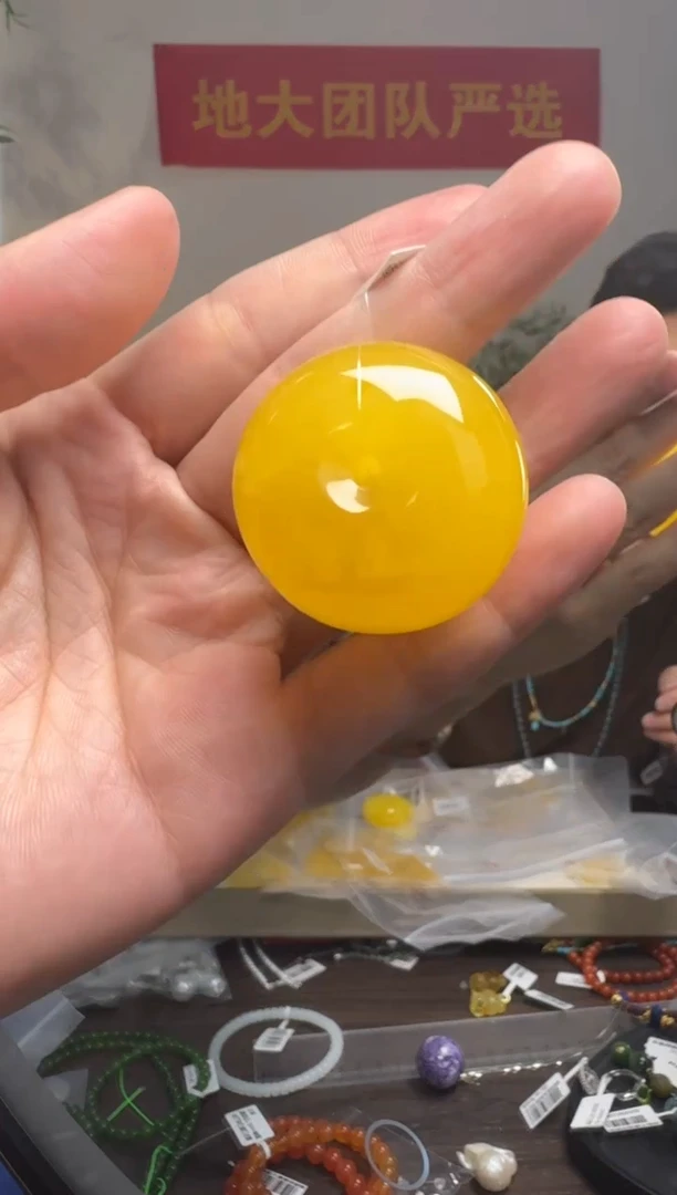 琥珀吊坠(不含链)未镶嵌俄料鸡油黄蜜蜡平安扣吊坠