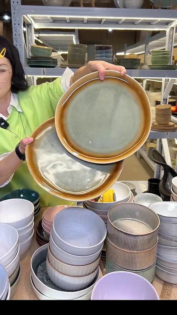 瓷107 外贸尾货高温釉下彩陶瓷餐具默认微瑕