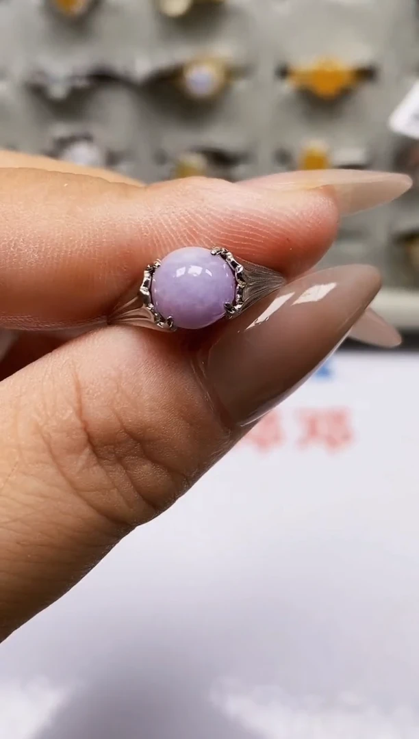 银S925镶嵌戒指翡翠0006
