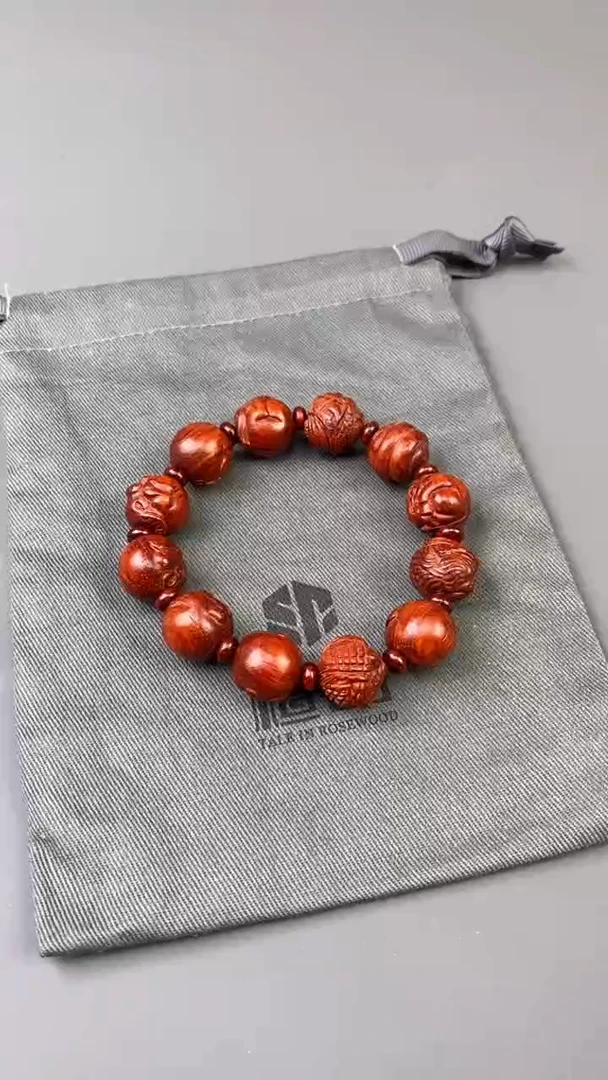 【闪购商品】檀香紫檀（小叶紫檀）手串/手链印度小叶紫檀1.5十二生肖