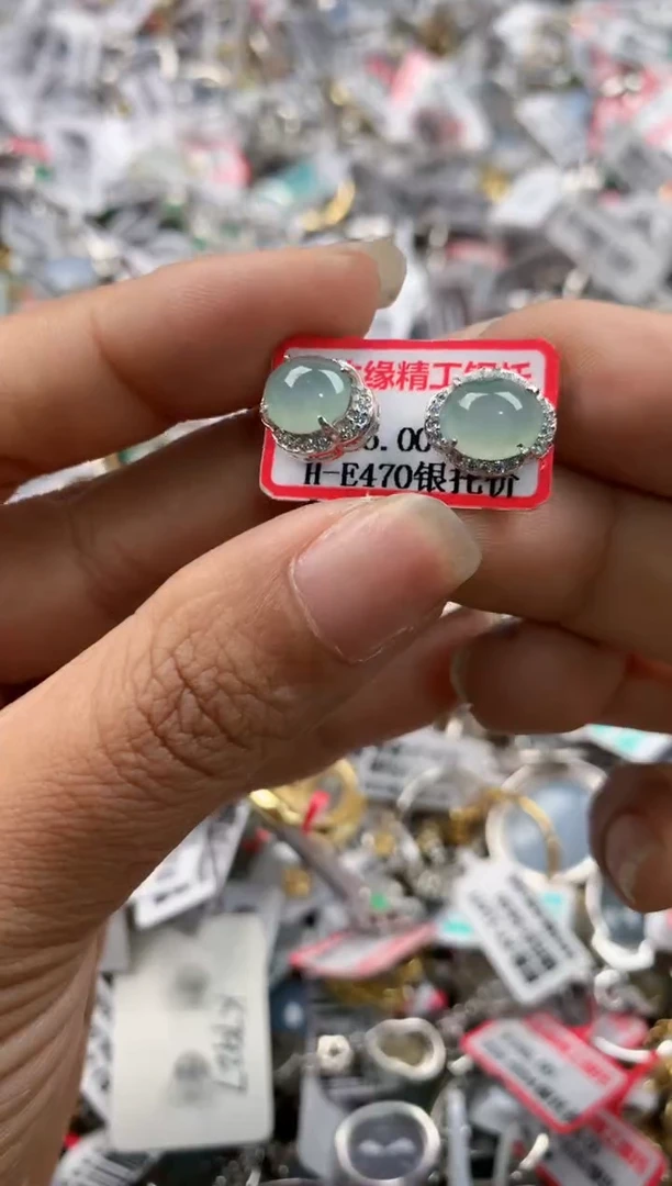 银S925镶嵌戒指翡翠888   2