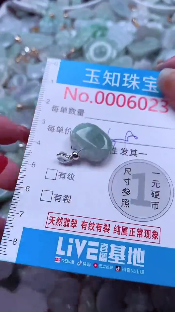 吊坠(不含链)未镶嵌翡翠6023
