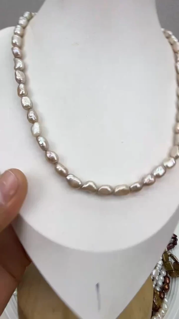 颈饰银S925镶嵌淡水珍珠1