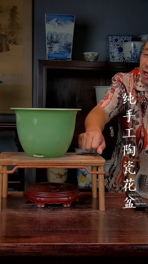 景德镇手工陶瓷花盆