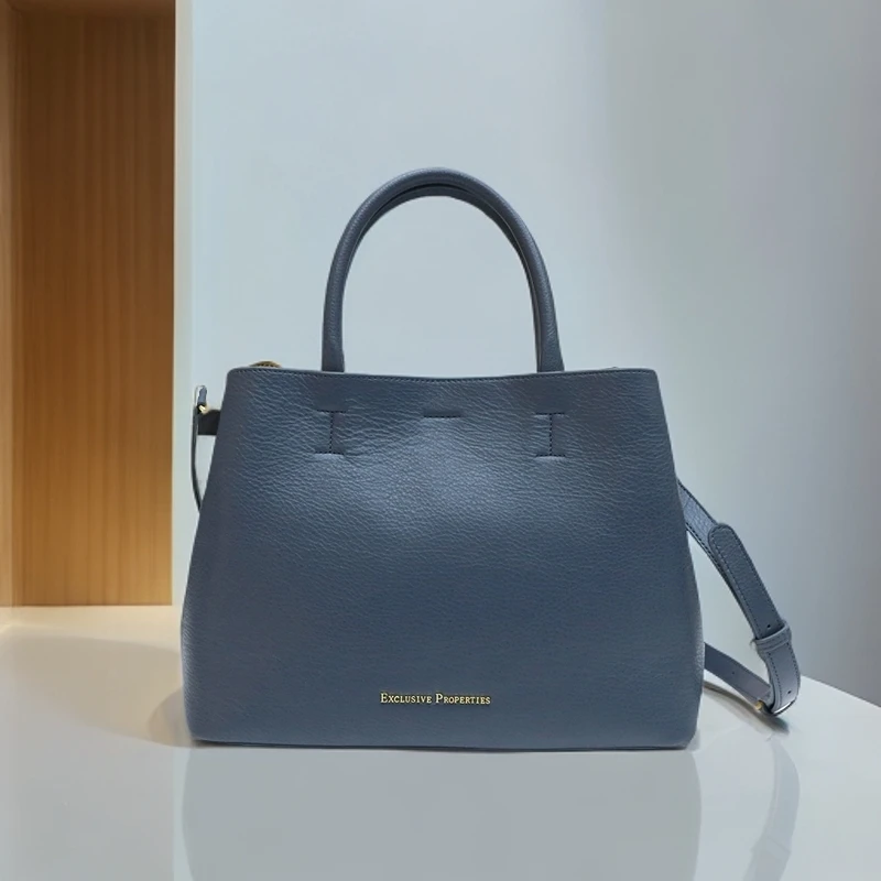 设计师款时尚牛皮单肩斜跨手提包20C1306