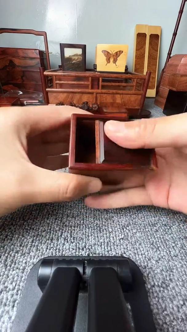檀香紫檀（小叶紫檀）木头款首饰盒