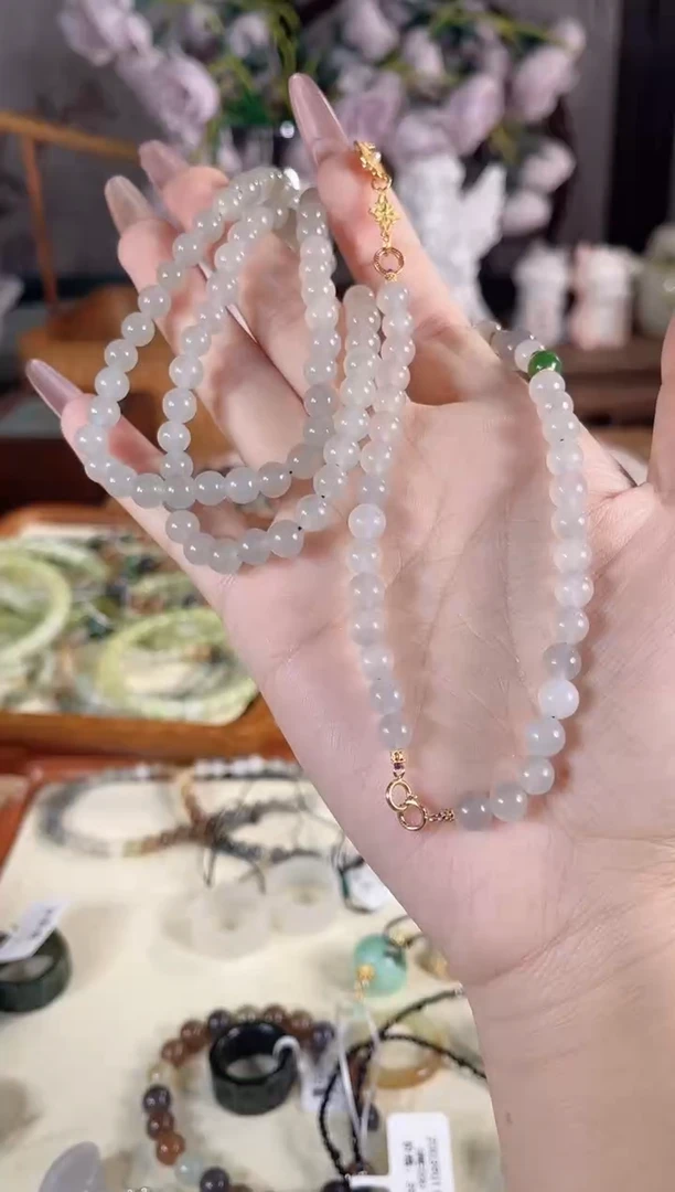 项链银S925镶嵌和田玉多样性发其一孤品默认微瑕