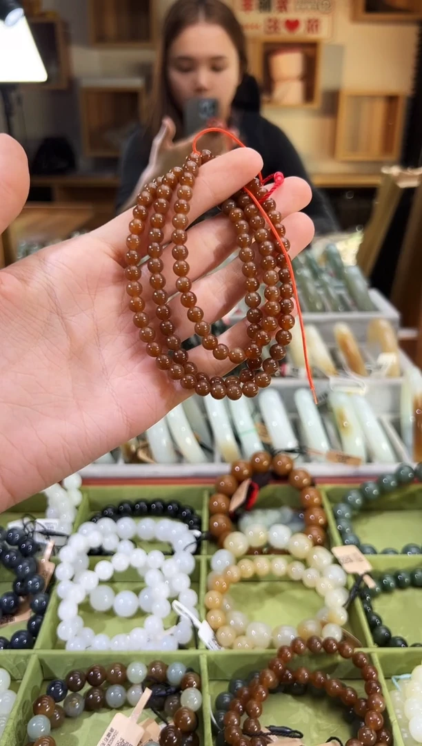 项链未镶嵌和田玉（糖玉）金山糖卡6长链