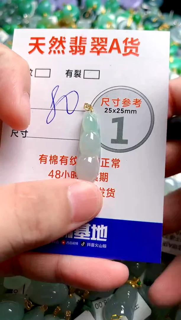 翡翠18K金镶嵌颈饰24000392