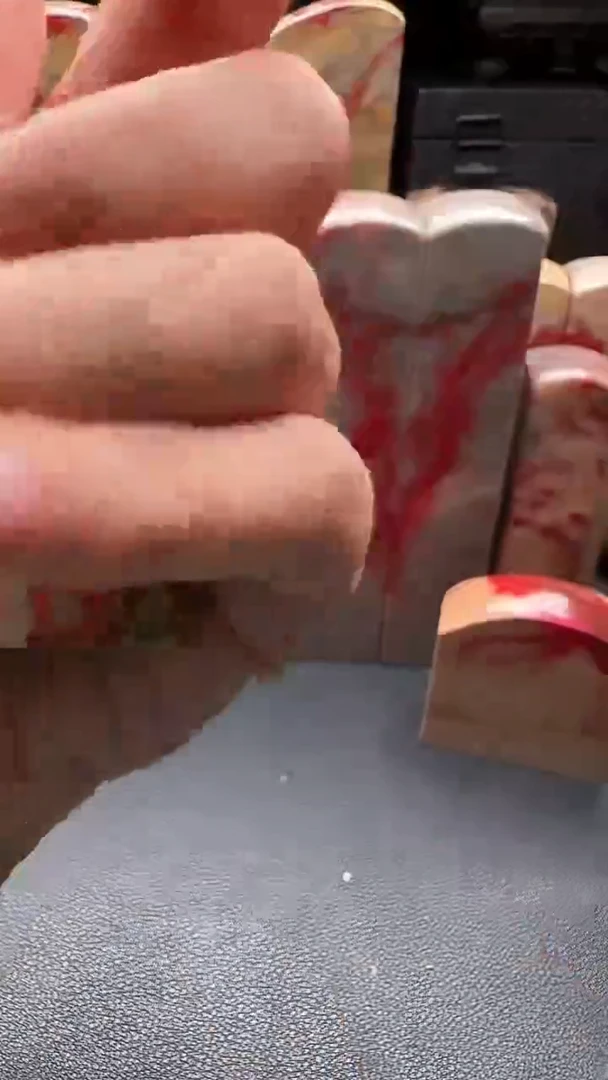 昌化石昌化鸡血石扁章