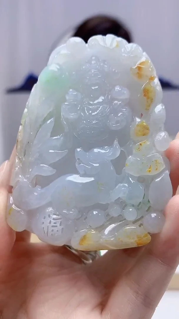 未镶嵌定制翡翠4829DD-毛货挂件153