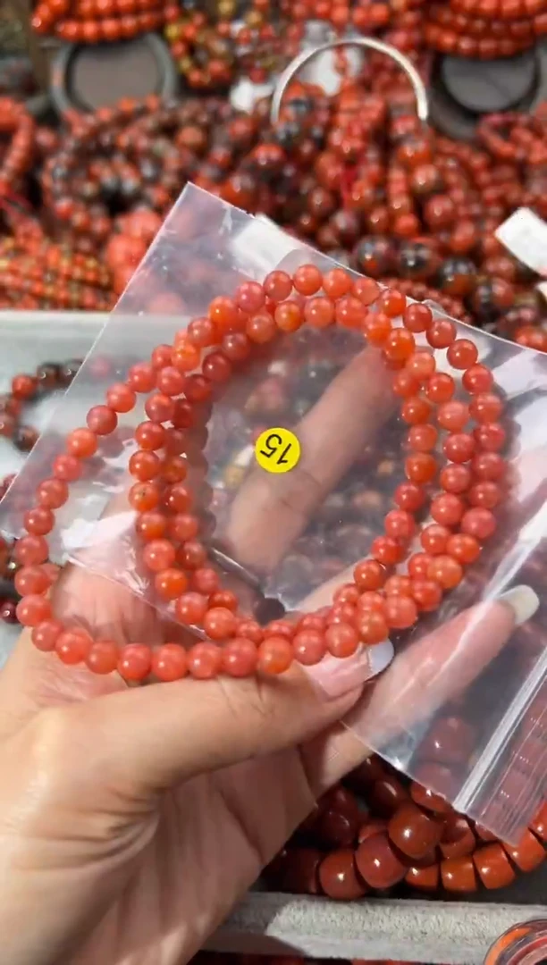 未镶嵌手串南红玛瑙6+