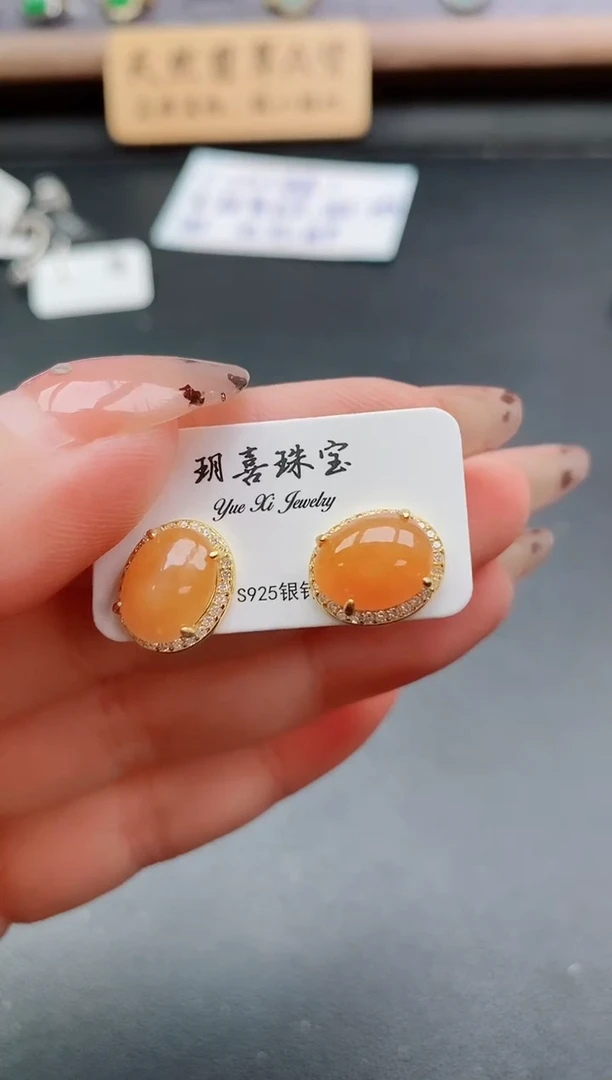 银S925镶嵌戒指翡翠1