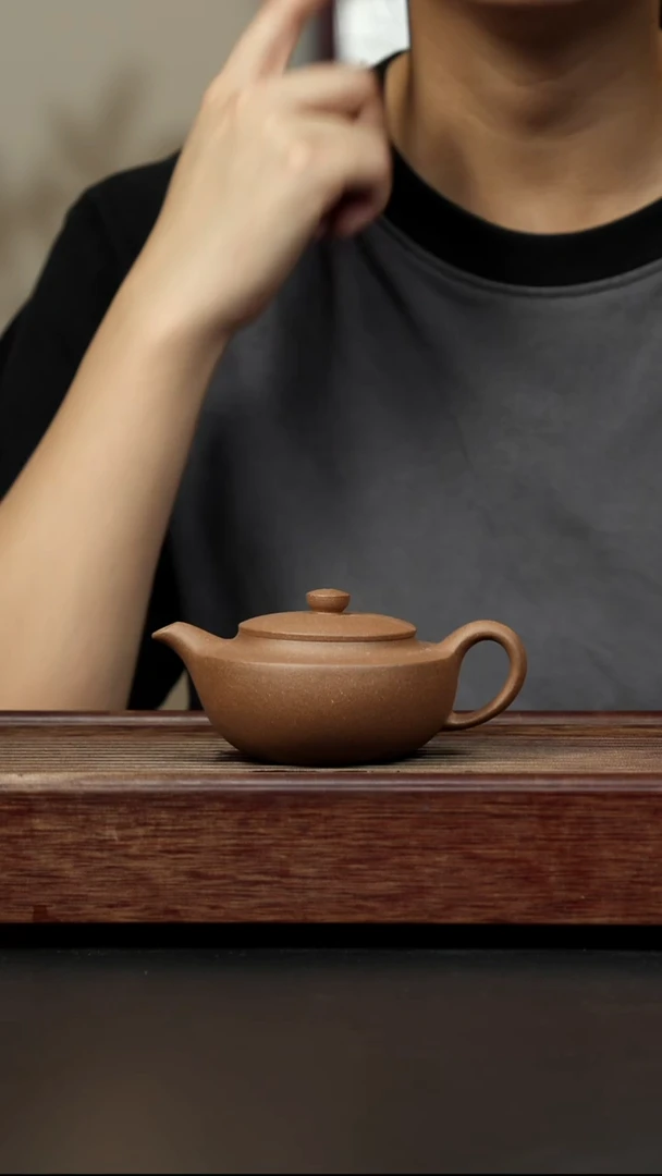 紫砂茶壶老段 汉扁 全手工