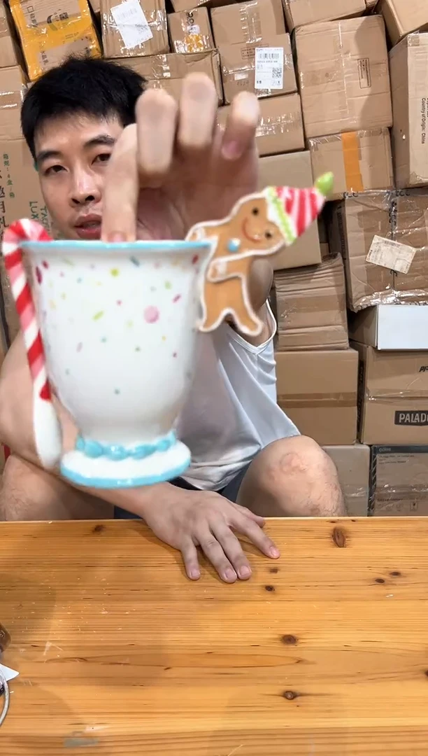 瓷片姜饼人一杯一勺
