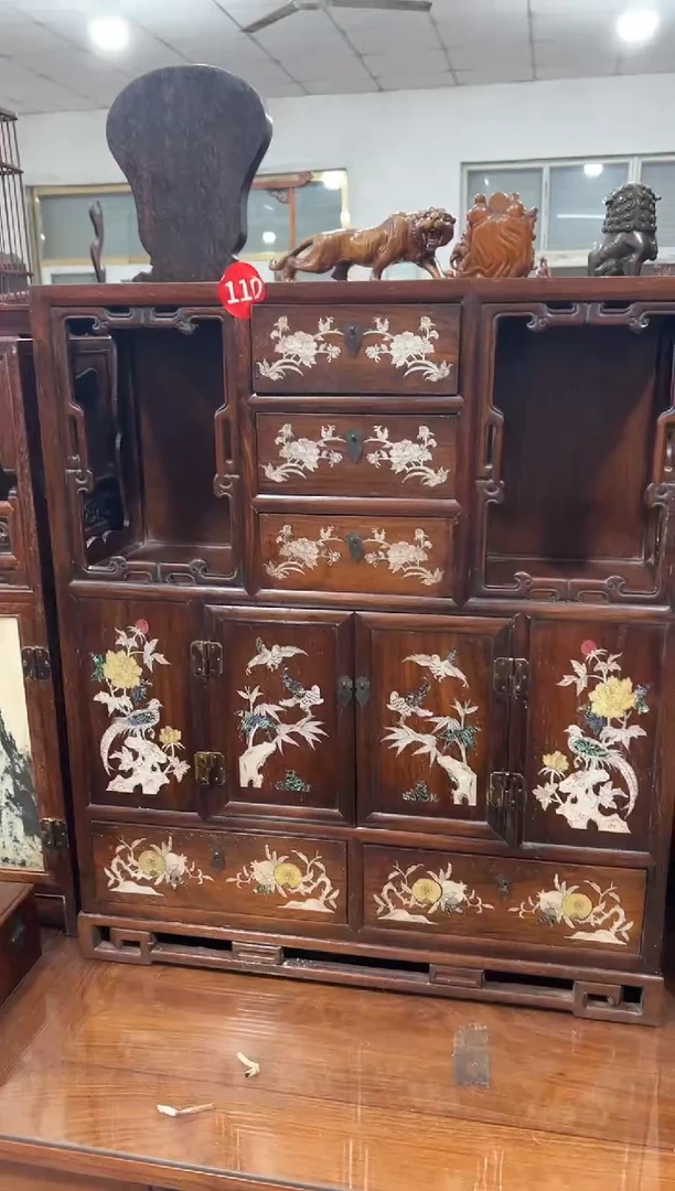 木鱼*110花梨木镶嵌柜