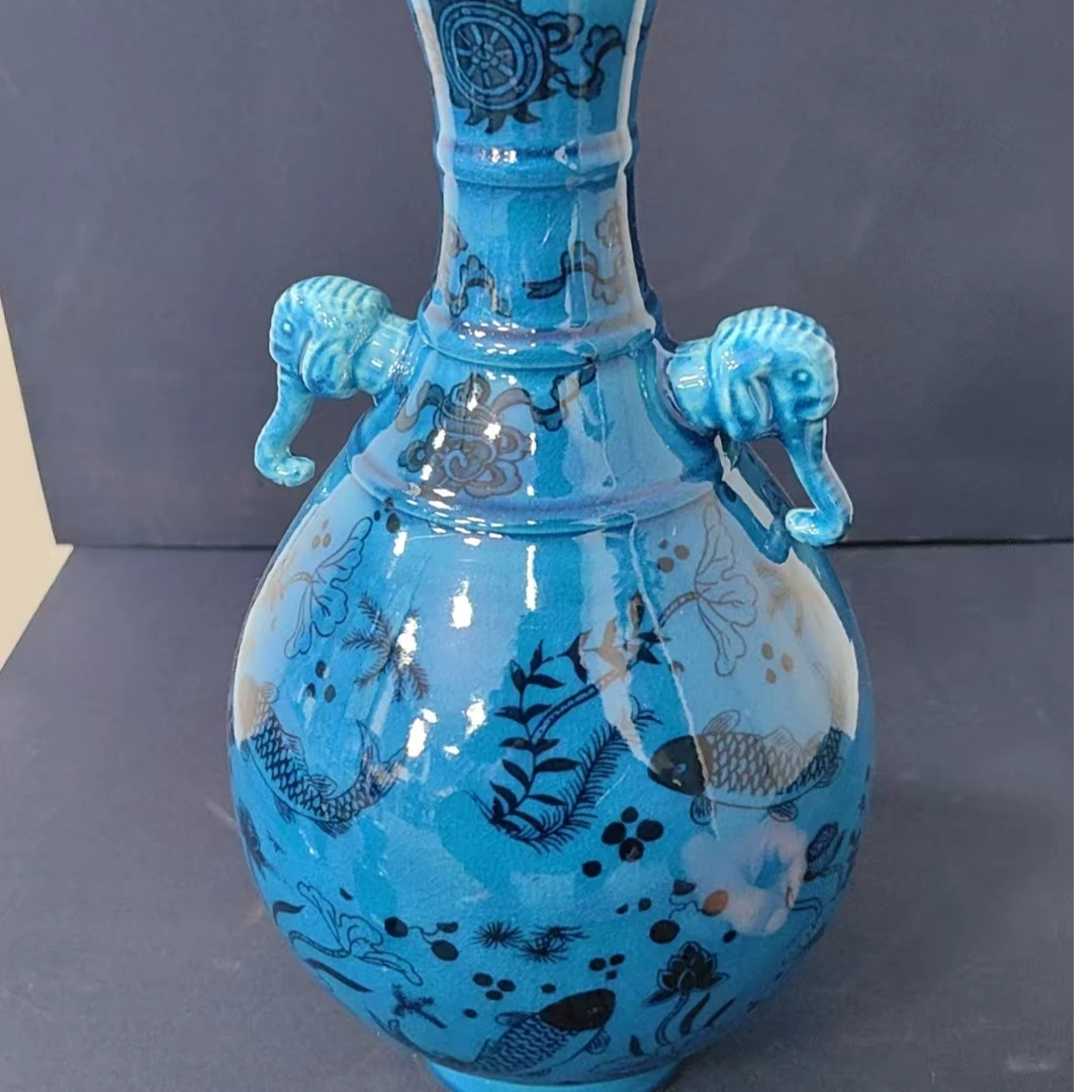 A11蓝色陶瓷瓶子