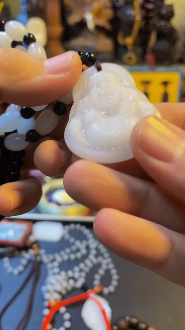 和田玉未镶嵌颈饰溪世文玩主播推荐