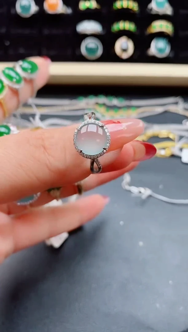 【闪购商品】翡翠戒指银S925镶嵌5085058