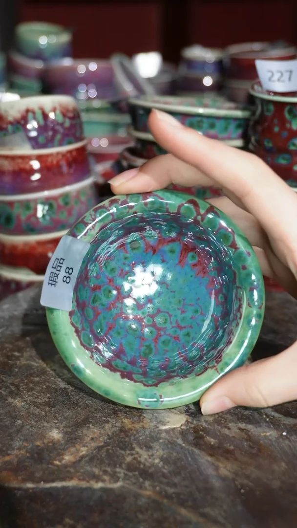 摆件精品窑变钧瓷茶器