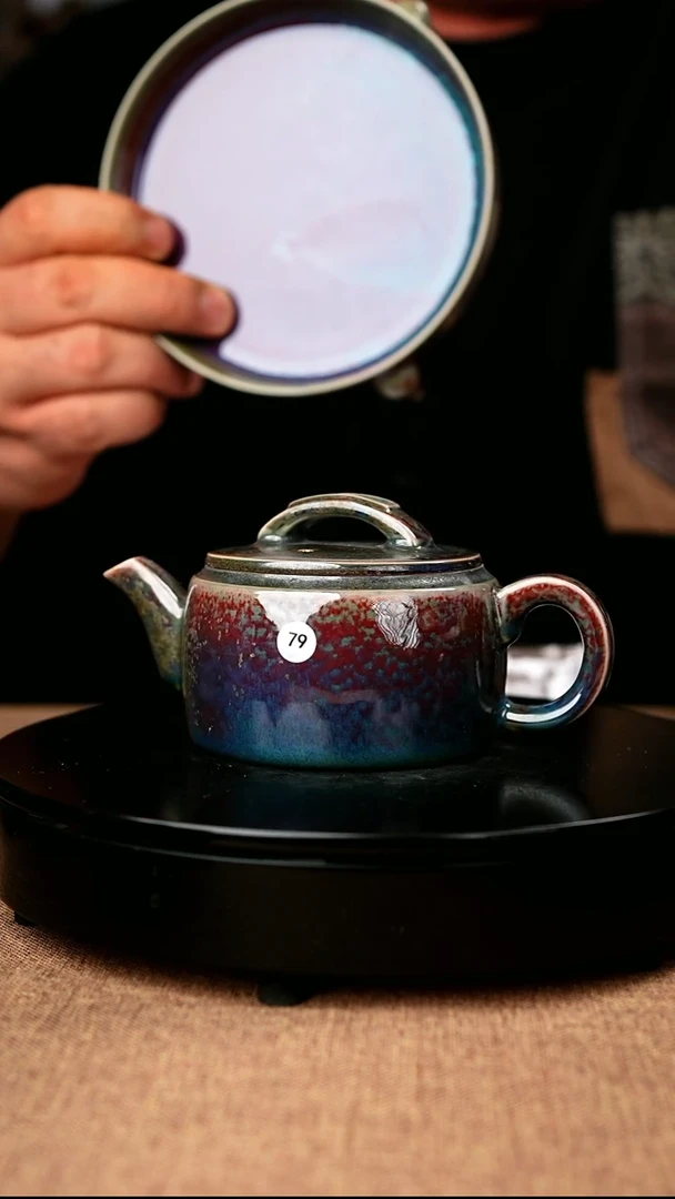 【闪购商品】79#盼龙窑一级品原矿钧瓷炉钧釉汉瓦壶