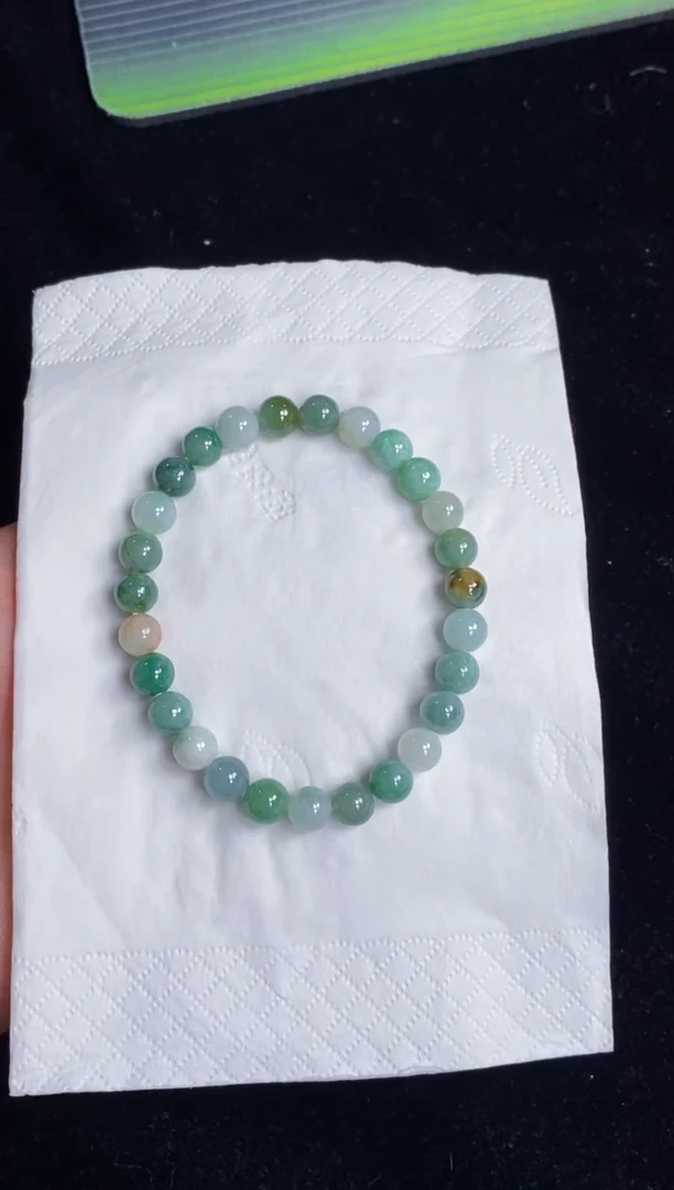 未镶嵌手串翡翠90号链接天然缅甸翡翠A货一物一证