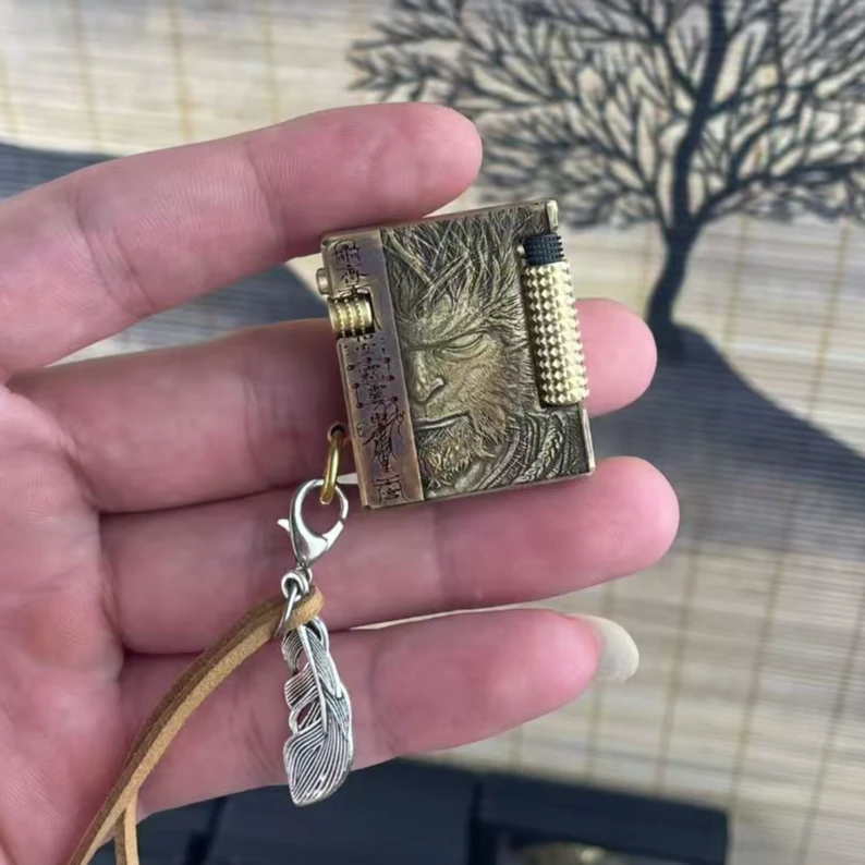 好运达天正黄铜煤油打火机定海神针悟空做旧款精致小巧颜值爆表