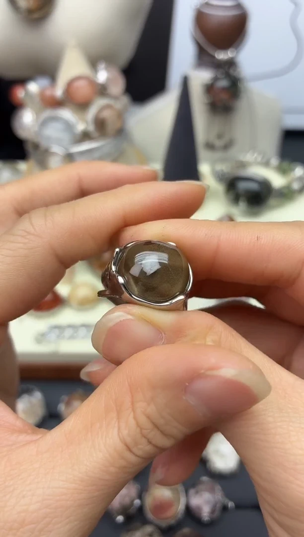 银S925镶嵌珠宝半成品水晶定制定制