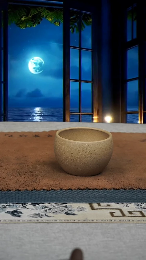 茶杯紫砂桃花泥缸杯