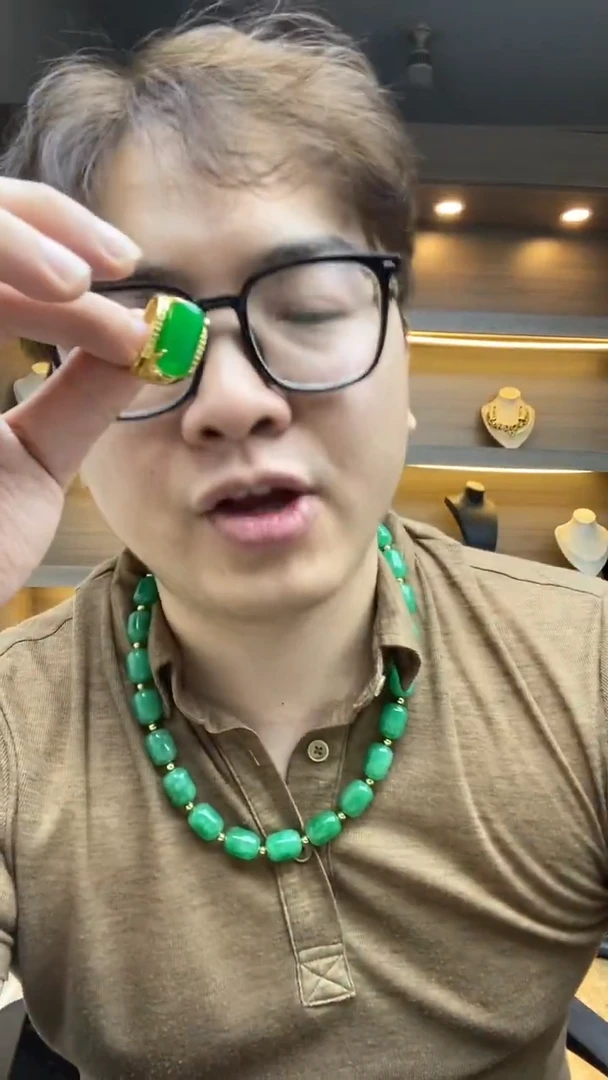 翡翠戒指未镶嵌高端时尚长形马鞍戒