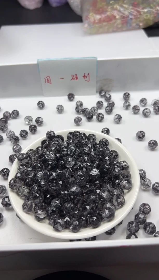 颈饰未镶嵌水晶w1804黑加仑阿赛切面10mm*10颗