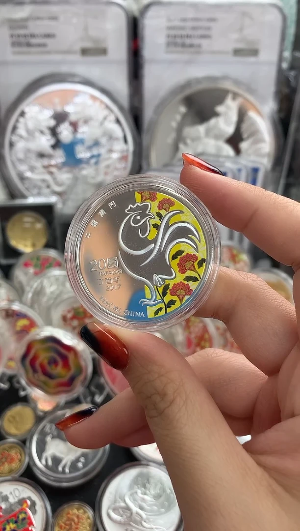 纯银澳门1盎司彩银鸡