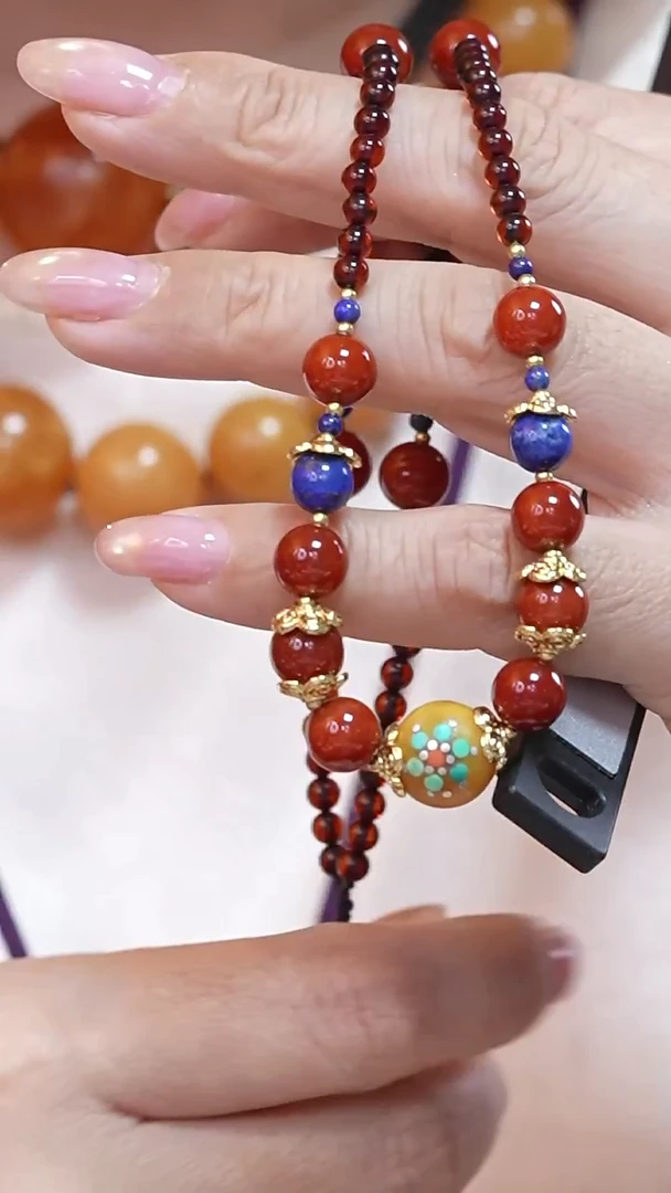 蜜蜡颈饰未镶嵌3440天然蜜蜡珠宝奇石云端妖孽全部保真