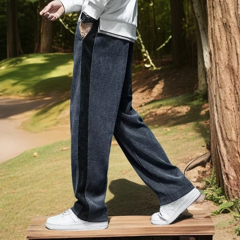 加肥加大码胖子大码男装200-300斤休闲裤男士宽松直筒特大号长裤