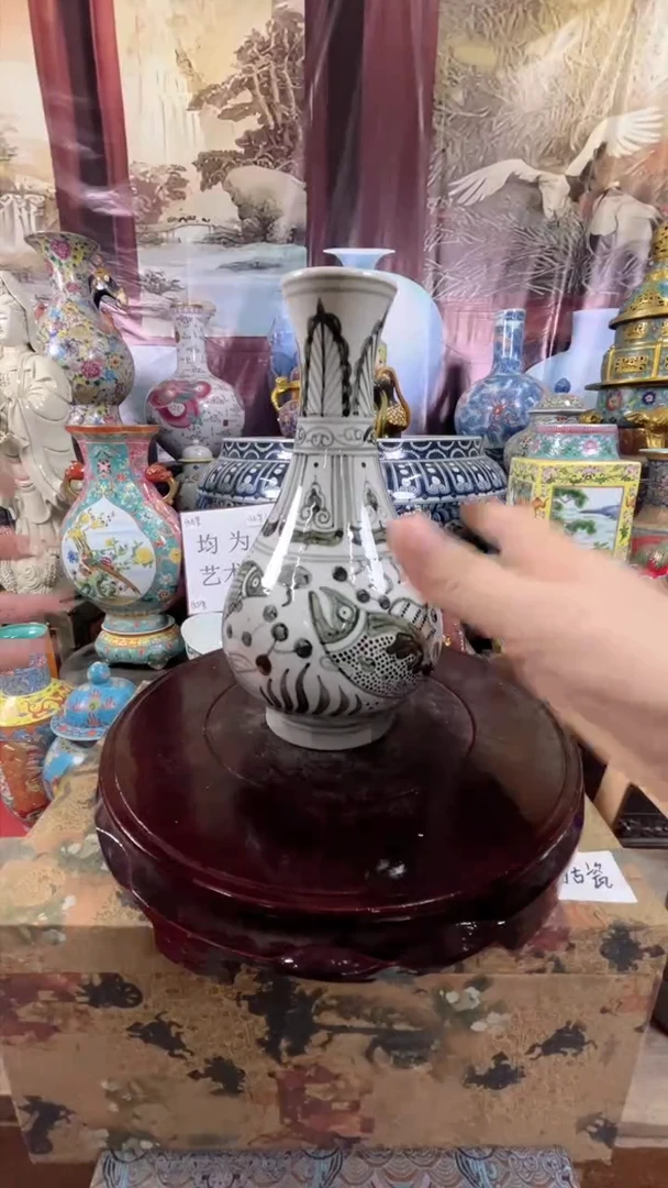 摆件现代陶瓷摆O
