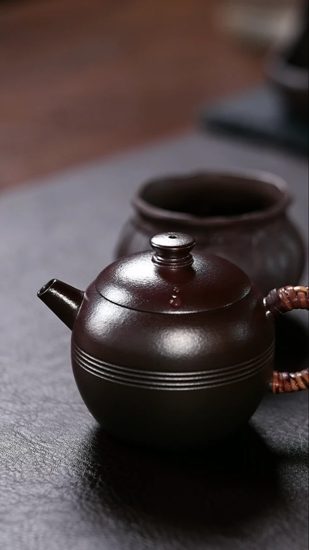 茶壶紫砂谢?具轮珠柴烧竹编工艺