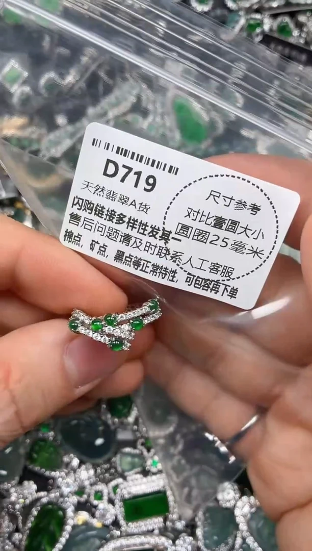 颈饰未镶嵌翡翠D719耳扣