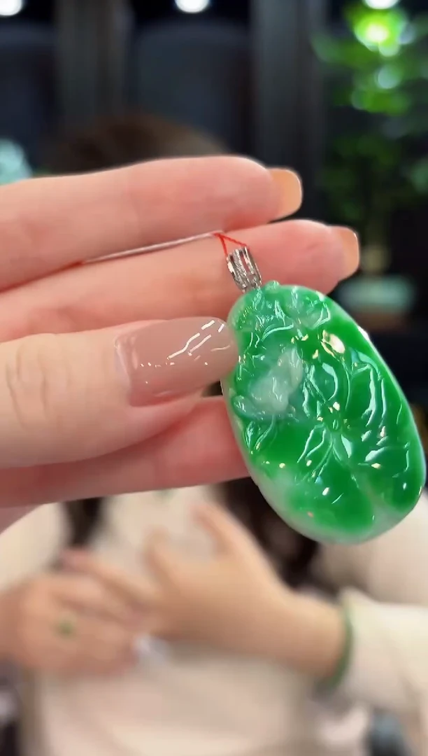 吊坠(不含链)18K金镶嵌翡翠 缅甸A货/支持复检/一件
