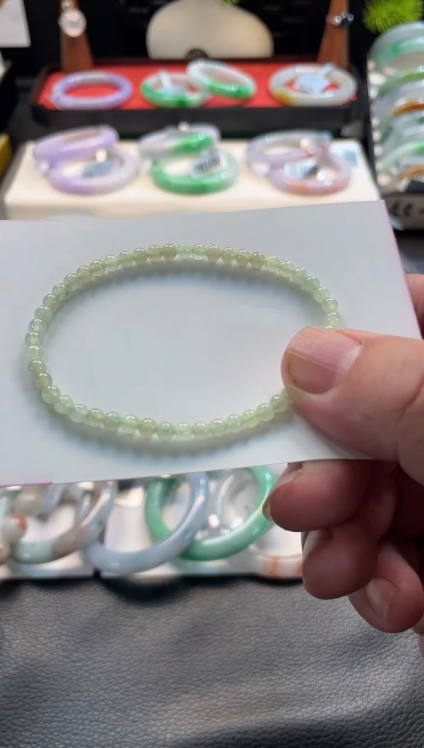 未镶嵌手链翡翠14号链接 有纹裂