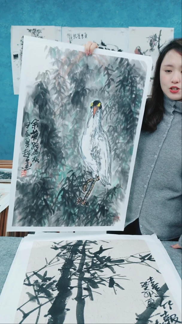 【闪购商品】国画郑志超老师四尺三开