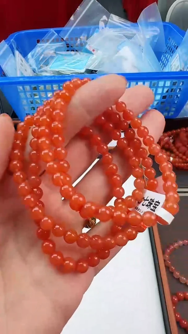 【闪购商品】南红玛瑙长串未镶嵌保山杨柳滴水洞 亮光长串卡5+