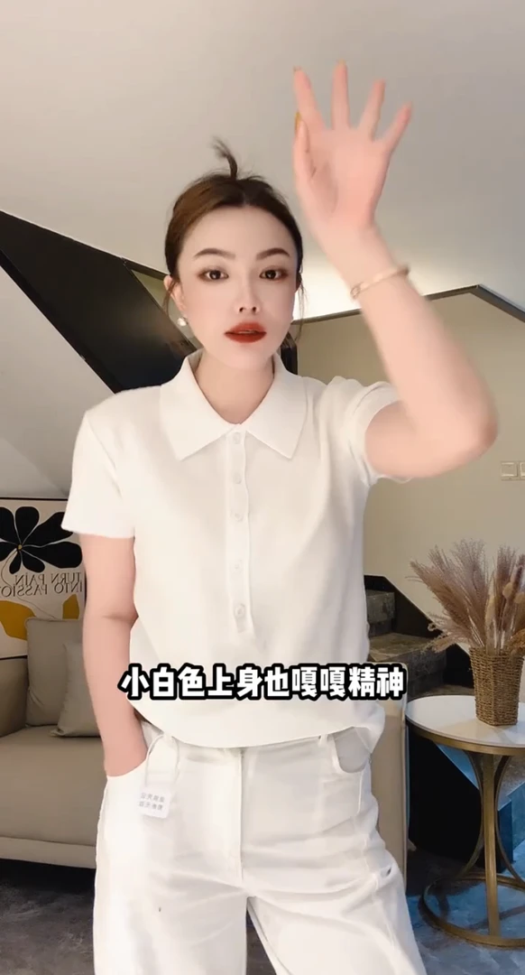 欧货2025春夏新款极简老钱风高级时髦休闲百搭polo领短袖T恤上衣