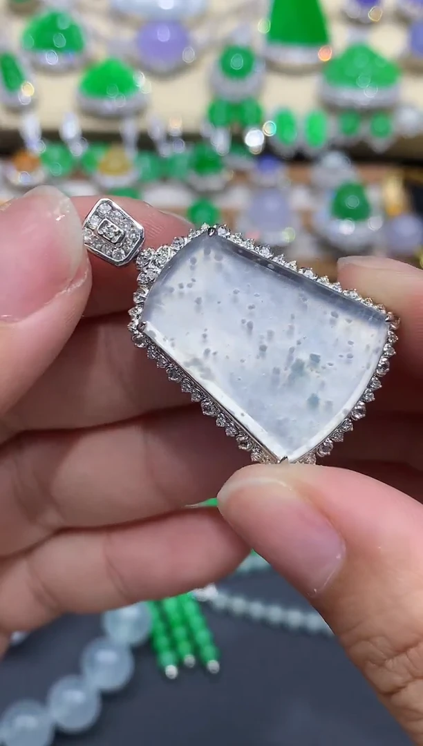 翡翠18K金镶嵌颈饰553-春日珠宝